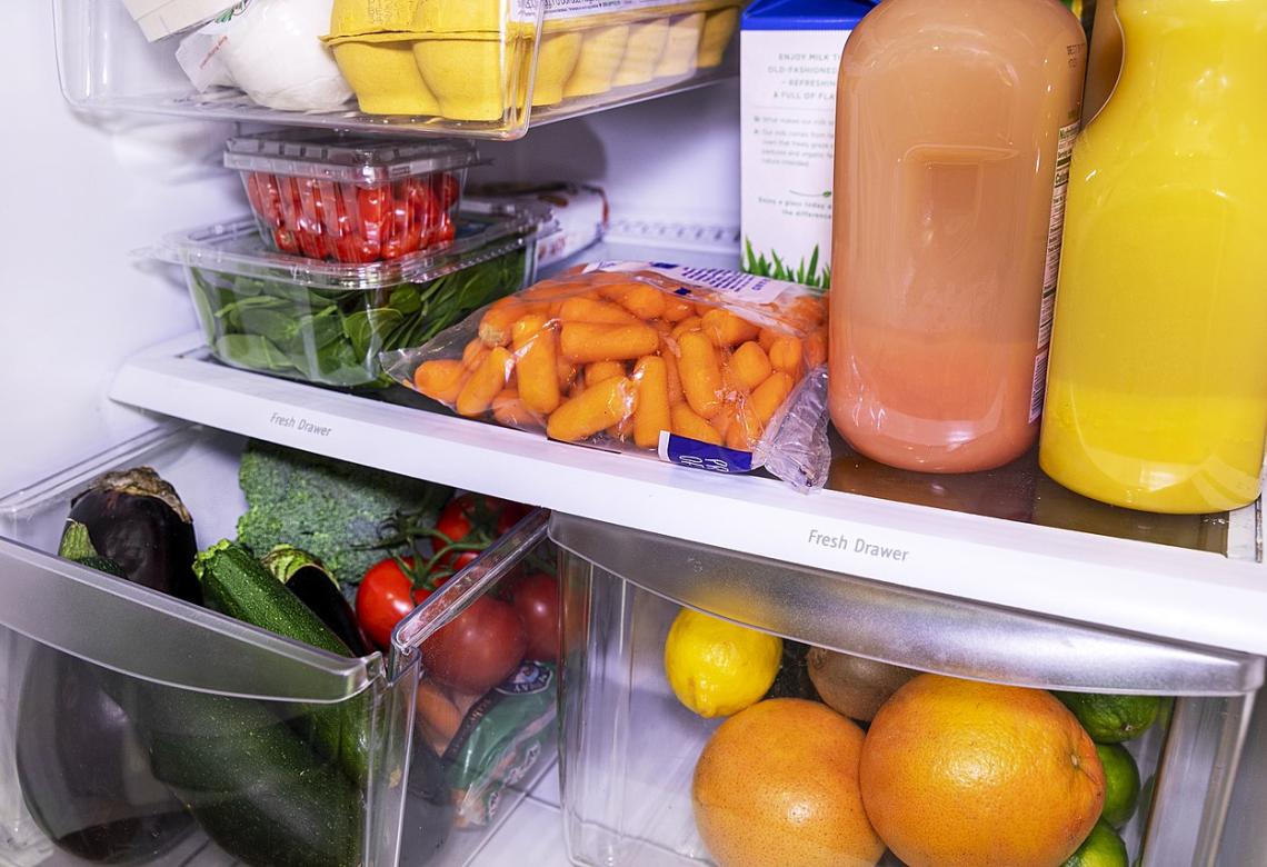 Fruits and Vegetables in Refrigerator